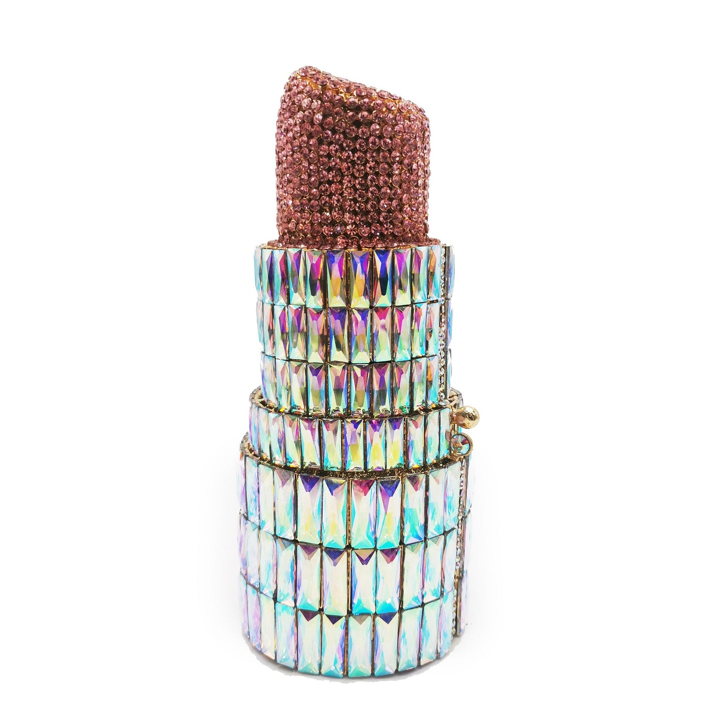 3D Lipstick Rhinestone Clutch Purse  Women Crystal Evening Bags Female Party  Handbags
