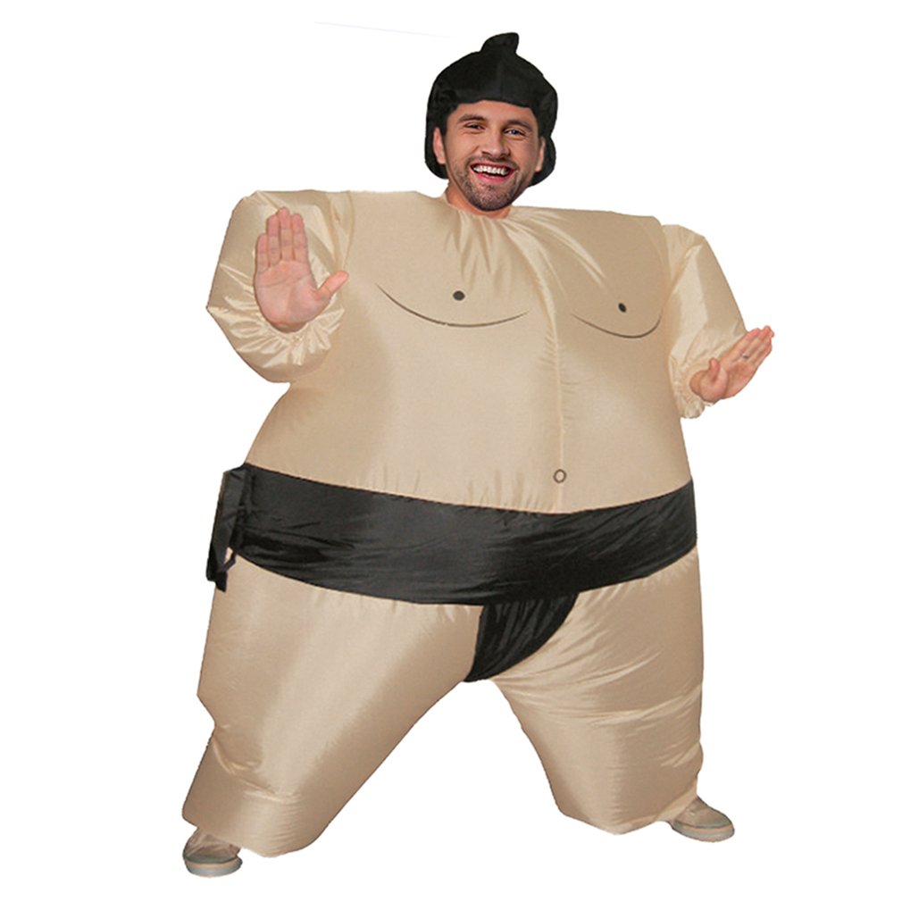 Inflatable Sumo Costume Suits Wrestler Halloween Costume for Adult/Children Fat Man Sumo Party Cosplay Blowup Costume Inflatable