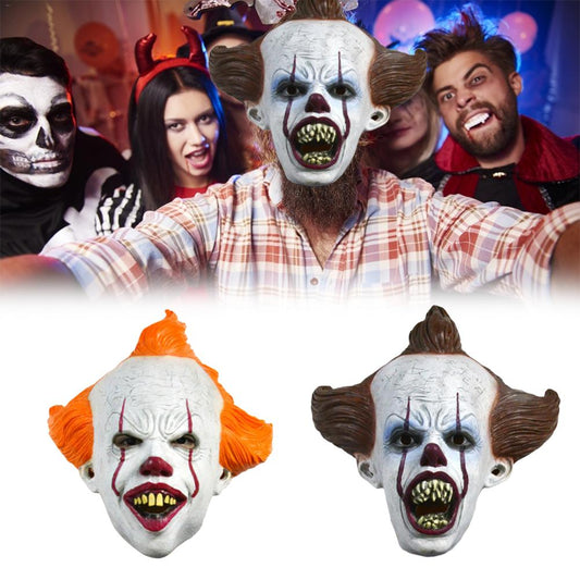 Horrifying Halloween Mask Adults Latex Clown Mask Halloween Props For Costume Party Carnival Easter Face Decor