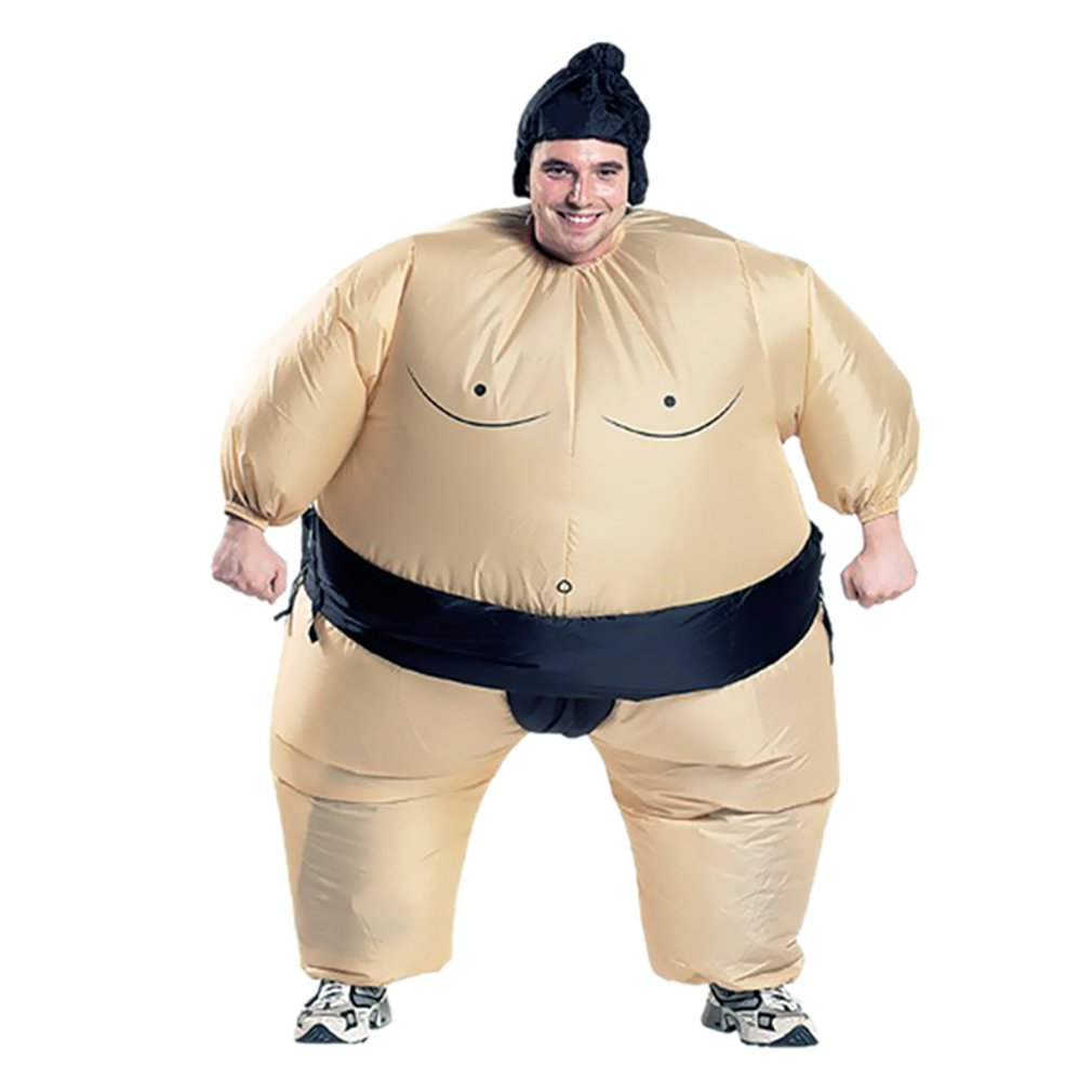 Inflatable Sumo Costume Suits Wrestler Halloween Costume for Adult/Children Fat Man Sumo Party Cosplay Blowup Costume Inflatable