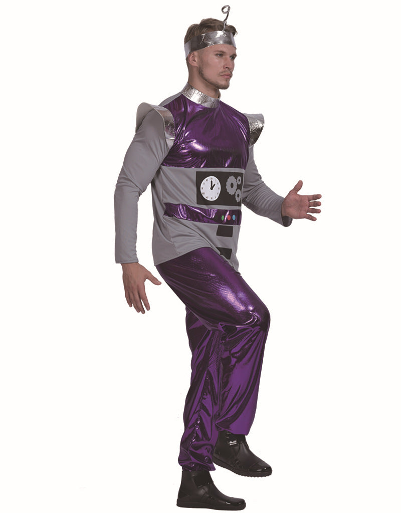 Stage Performance Costume Purple Alien Suit Halloween Family Robot Performance Costume