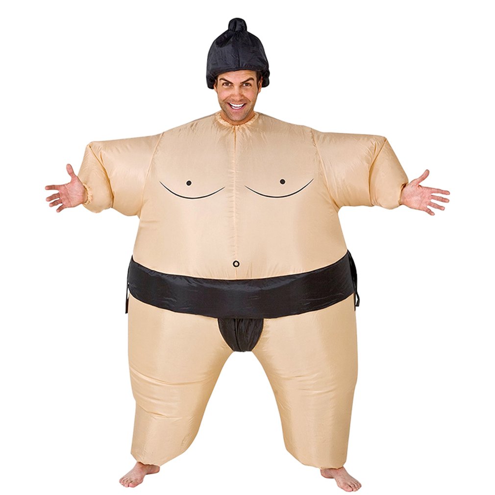 Inflatable Sumo Costume Suits Wrestler Halloween Costume for Adult/Children Fat Man Sumo Party Cosplay Blowup Costume Inflatable