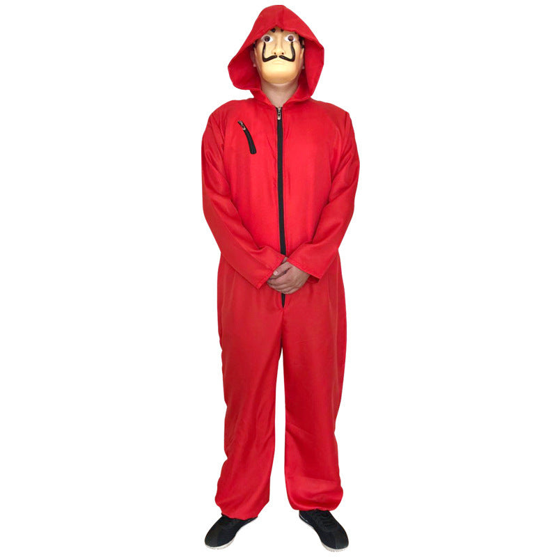 Paper Money House Halloween Costume Dali Dali Red One-Piece Clown Costume Cosplay Anime Costume