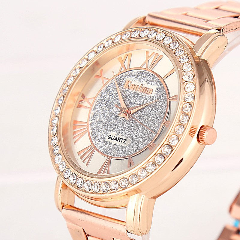 Sale Silver Gold Watch Women Luxury Brand Hot Sale Ladies Wristwatches Gifts For Girl Full Stainless Steel Rhinestone Quartz Watch