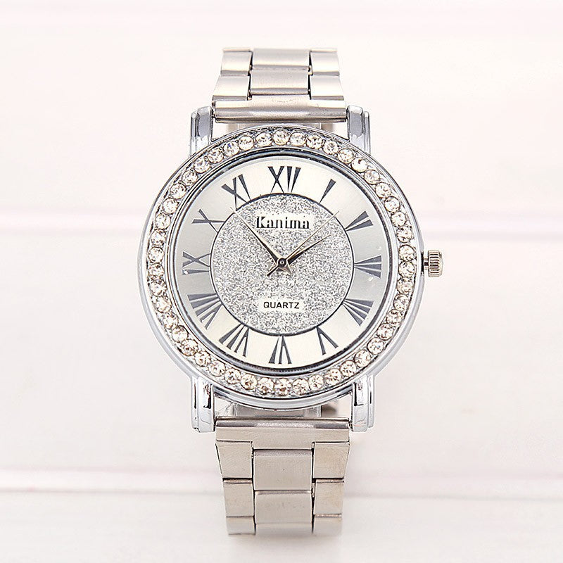 Sale Silver Gold Watch Women Luxury Brand Hot Sale Ladies Wristwatches Gifts For Girl Full Stainless Steel Rhinestone Quartz Watch