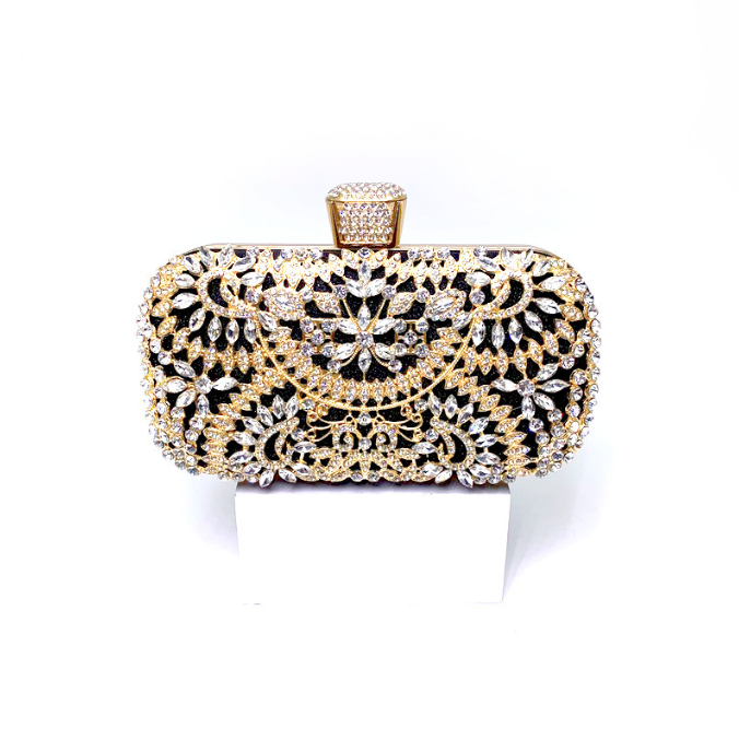 Evening bag European and American ladies handbag rhinestone inlaid diamond banquet clutch bag dress evening bag