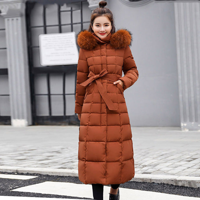 Slim Women Winter Jacket Cotton Padded Warm Thicken Ladies Coat Long Coats Parka Womens Jackets