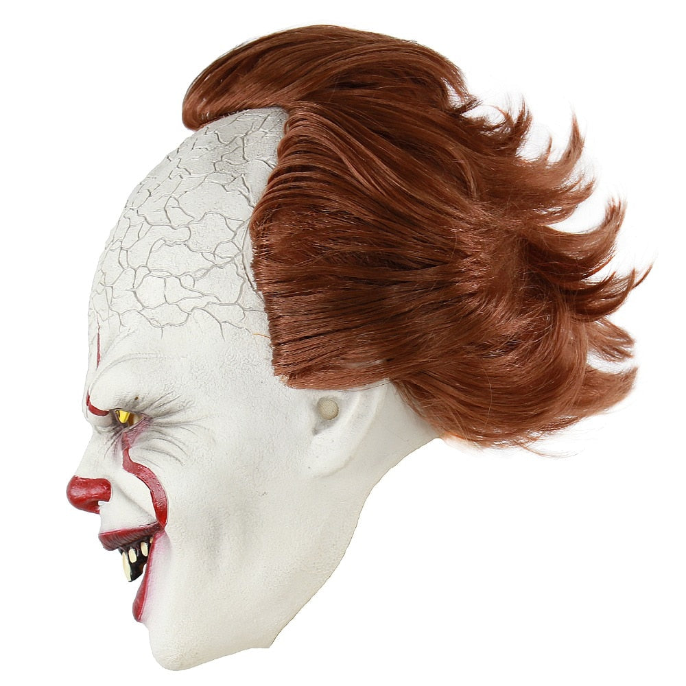 Stephen King's It Mask Pennywise Horror Clown Joker Mask Clown Mask Halloween Cosplay Costume Props