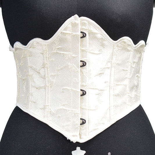 Short 4 Button Embossed Antler With Waist Seal and Fishbone Shaped Waist Clip Worn On Both Sides