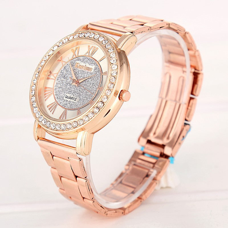 Sale Silver Gold Watch Women Luxury Brand Hot Sale Ladies Wristwatches Gifts For Girl Full Stainless Steel Rhinestone Quartz Watch