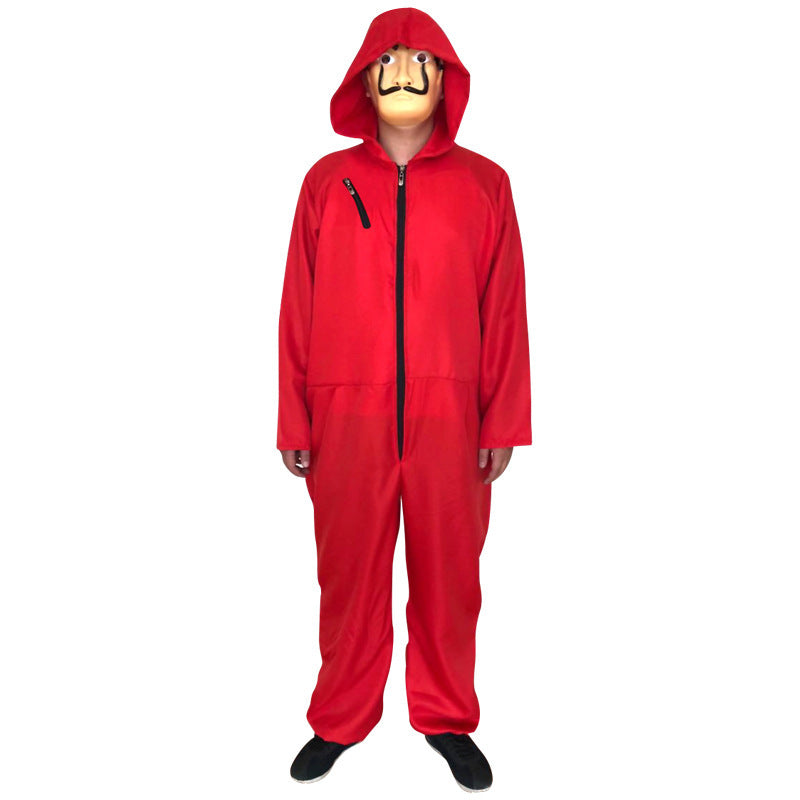 Paper Money House Halloween Costume Dali Dali Red One-Piece Clown Costume Cosplay Anime Costume