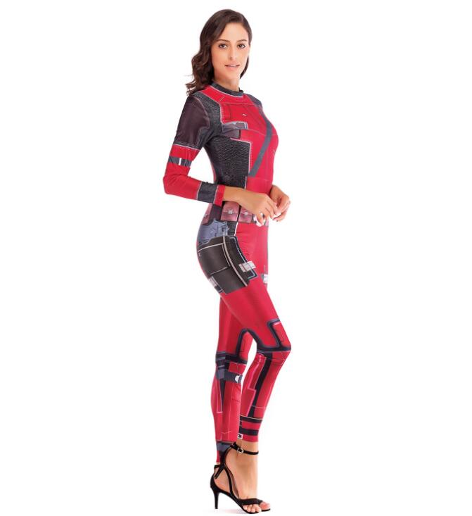 Super Hero Deadpool Costume Cosplay Anime Body Halloween Costumes Pour Femmes Plus La Taille Salopette