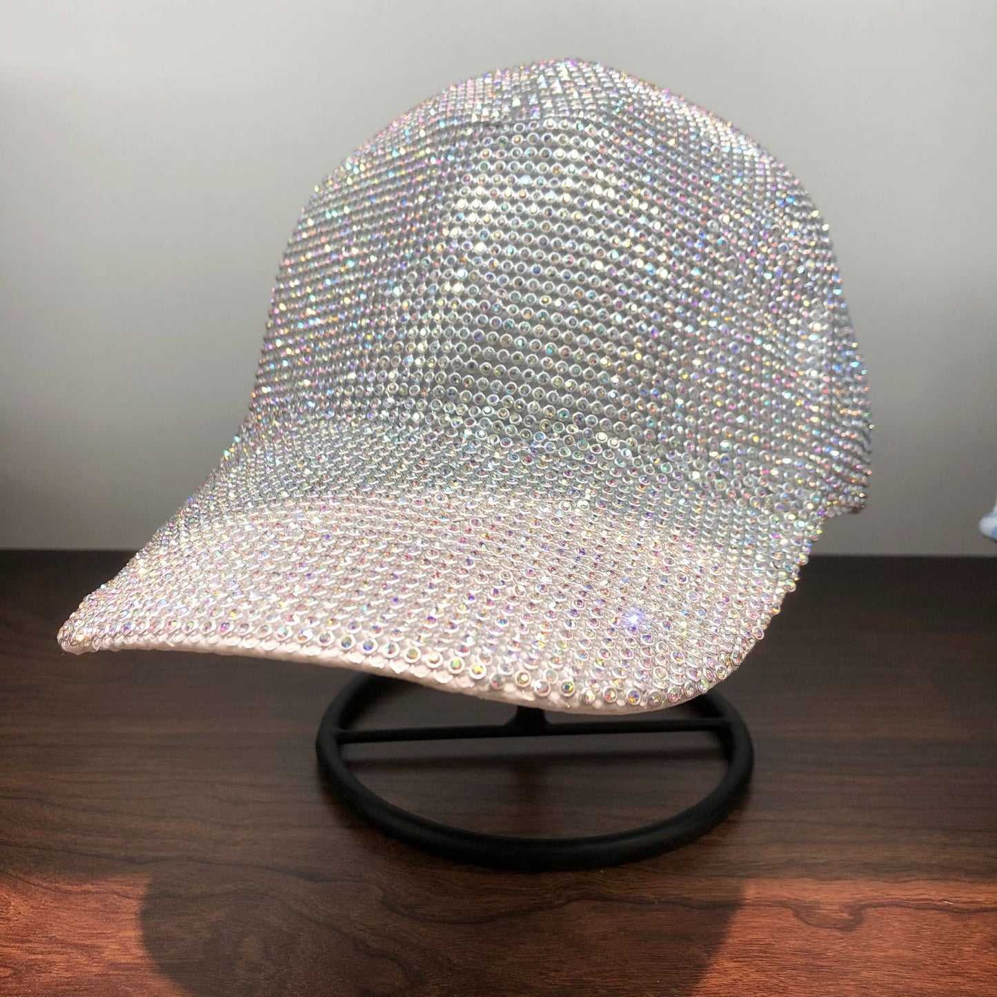 New Full Diamond Baseball Cap Rhinestone Cap Hand-Encrusted Peaked Cap Trend Sunshade Sunscreen Cap