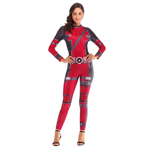 Super Hero Deadpool Costume Cosplay Anime Body Halloween Costumes Pour Femmes Plus La Taille Salopette