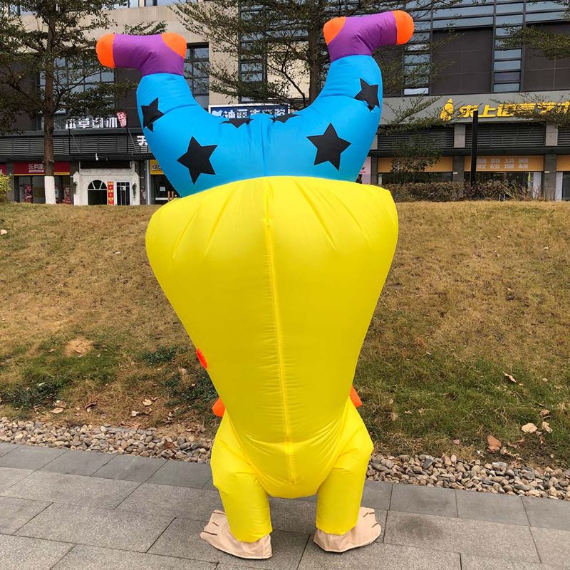 Handstand Clown Inflatable Costume Adult Funny Blowup Outfit Cosplay Party Dress