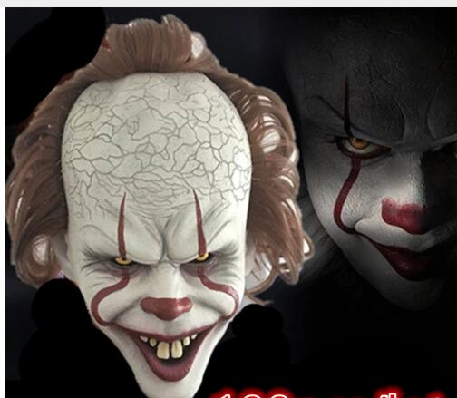 Stephen King's It Mask Pennywise Horror Clown Joker Mask Clown Mask Halloween Cosplay Costume Props