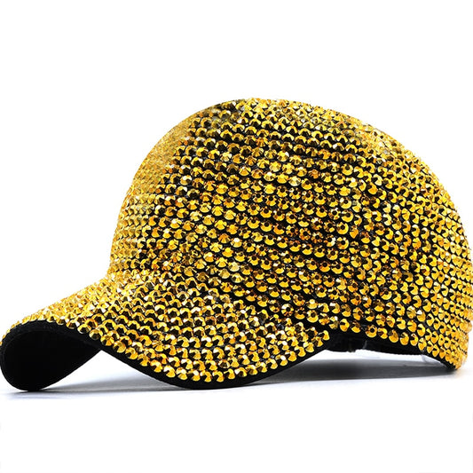 Luxury Sequined Rhinestone Pearl Diamonds Baseball Cap For Women Ladies Summer Hat Snapback Girl Hip Hop Hat Party Club Cap