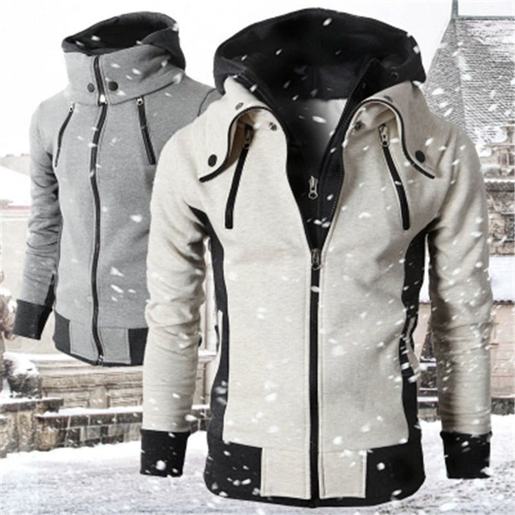 New Men's Hooded Zippered Sweater Casual Autumn Winter Jacket Sports Outdoor Men's Coat