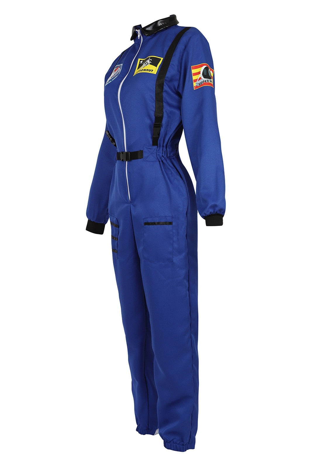 Astronaut Costume Space Suit for Adult Cosplay Costumes Zipper Halloween Costume Couple Flight Jumpsuit Plus Size Uniform