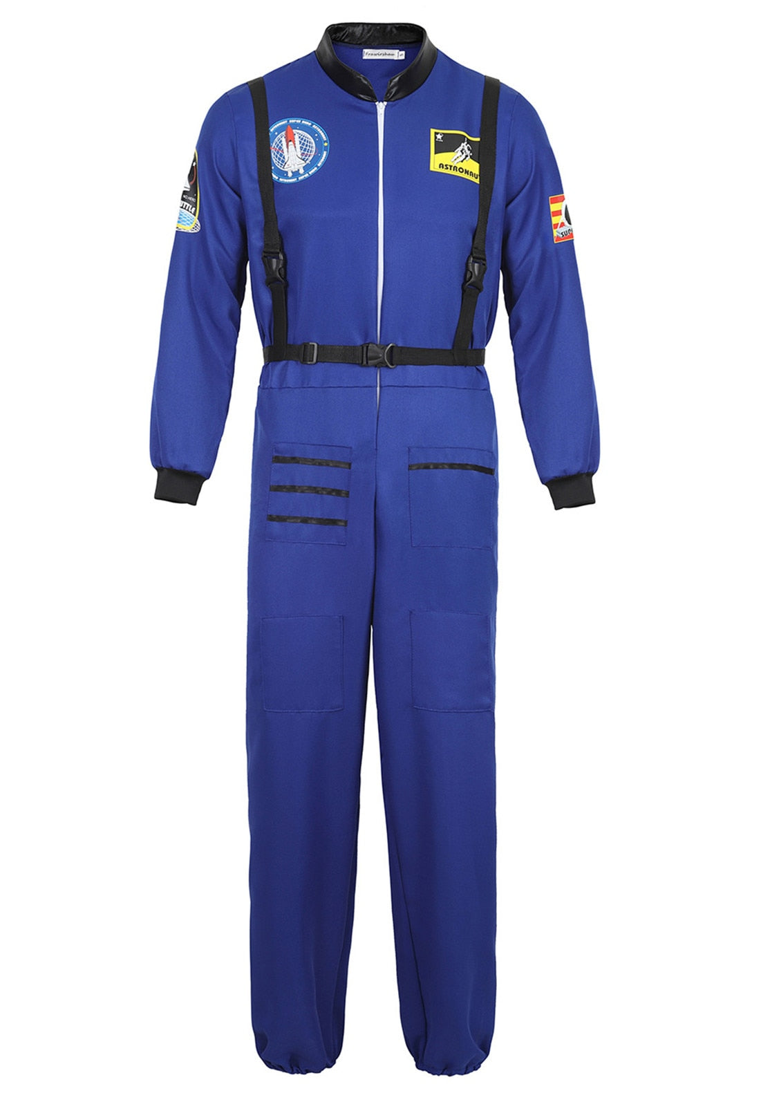 Astronaut Costume Space Suit for Adult Cosplay Costumes Zipper Halloween Costume Couple Flight Jumpsuit Plus Size Uniform