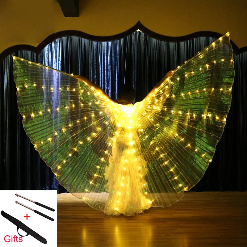 Belly Dance Isis Wings Led Isis Wings Belly Dance Accessory Wings Costume Butterfly Wings Adult With Sticks Bag For Adult