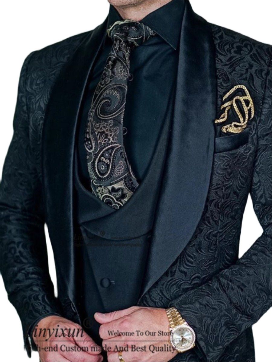 Tailor-Made Burgundy Men's Suit-Slim Fit Tuxedo-3 Pieces