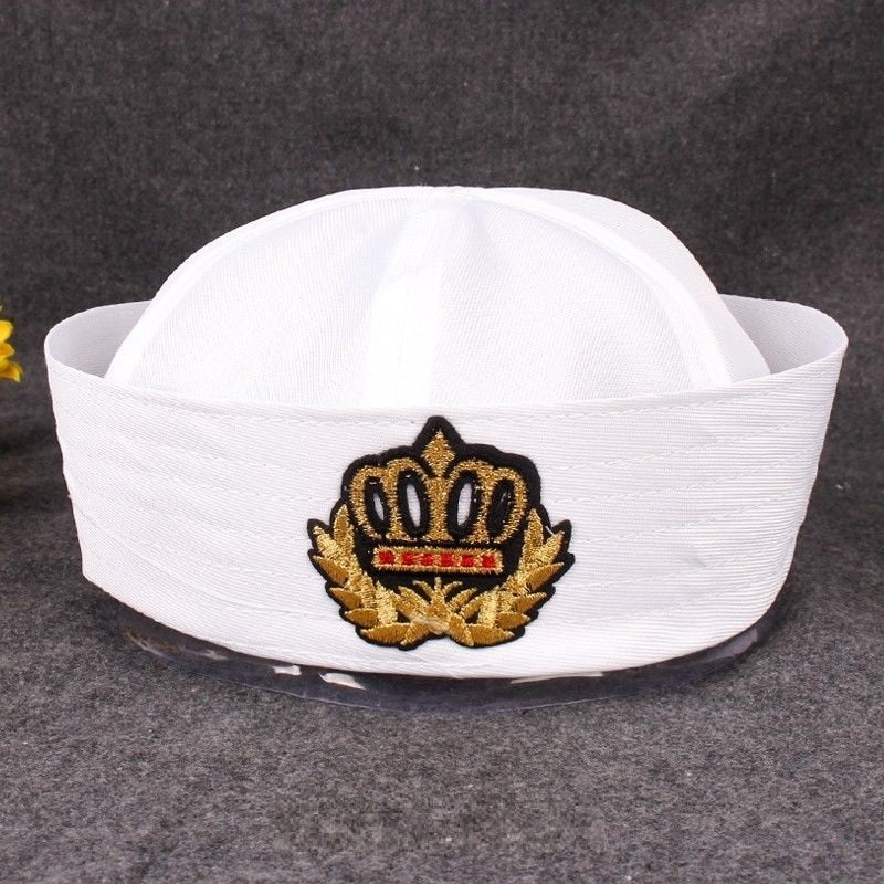 Military Hats Sailor Cap White Captain Navy Marine Caps with Anchor Army Hats For Women Men Child Fancy Cosplay Hat Accessories