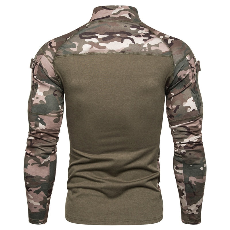 New mens Camouflage Tactical Military Clothing Combat Shirt Assault long sleeve Tight T shirt Army Costume