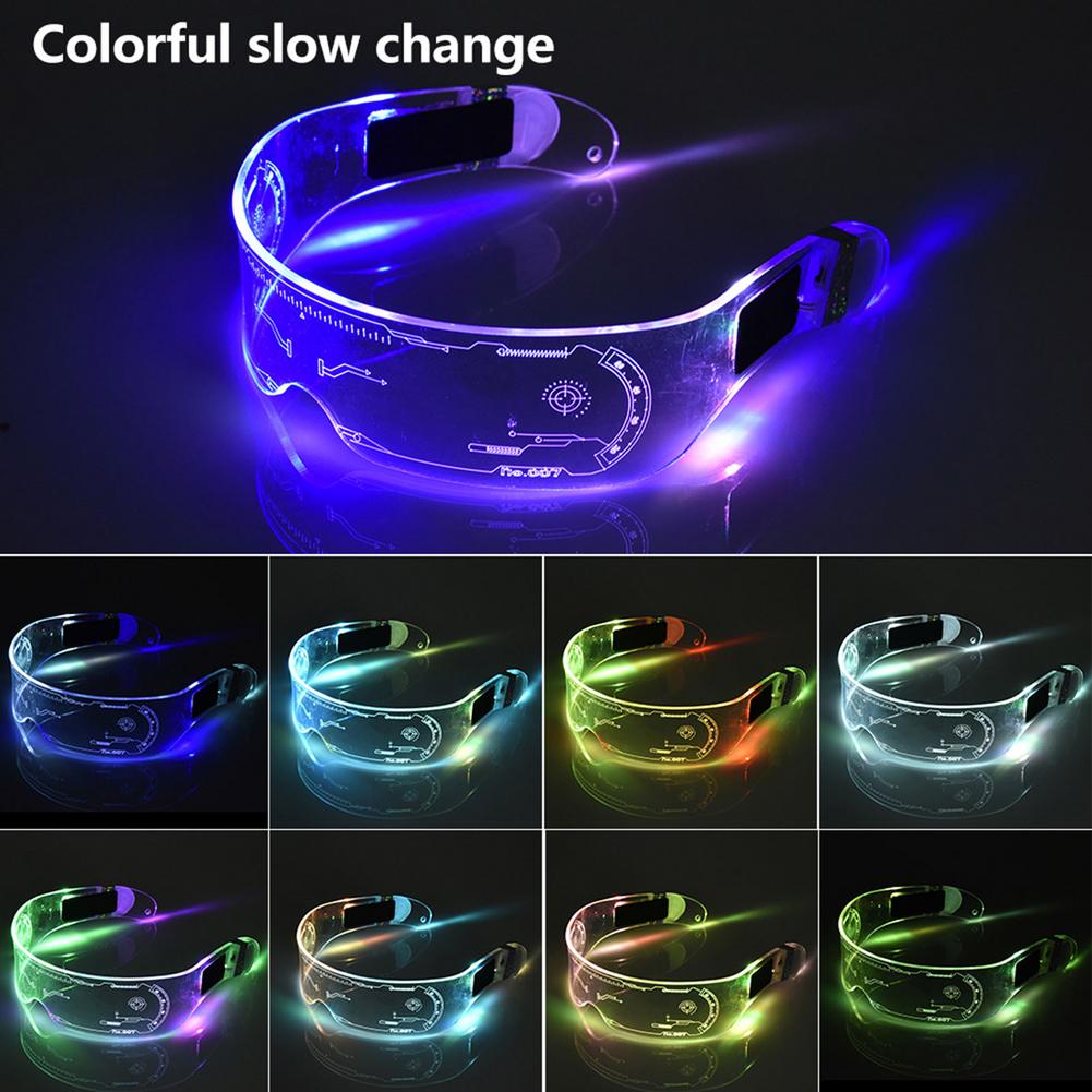 LED Luminous Glasses EL Flashing Neon Bar Party LED Glasses Light Up Glasses Rave Costume Party Decor DJ Sunglasses Party Decor