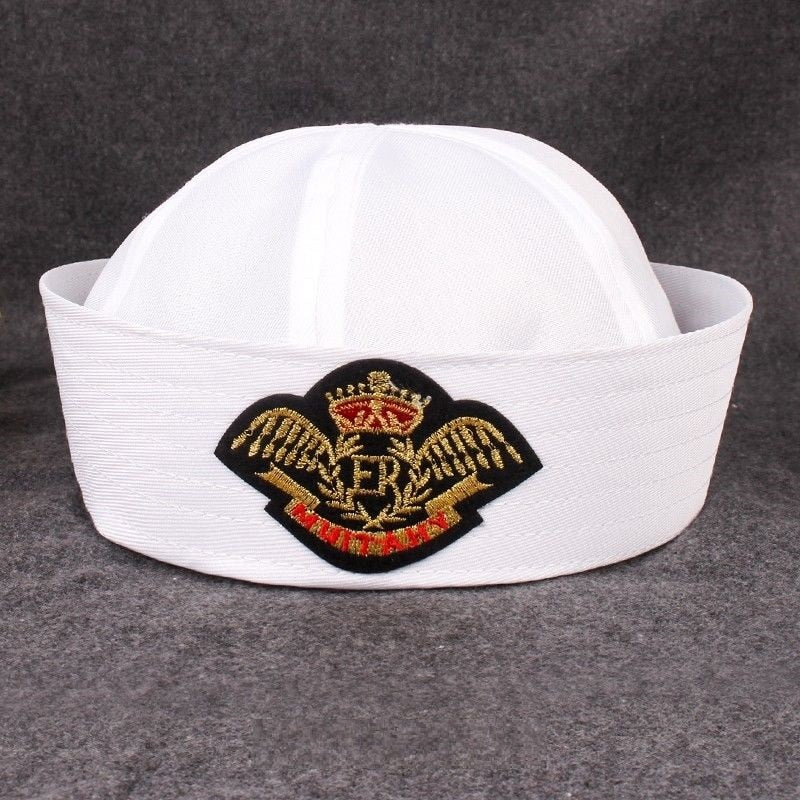 Military Hats Sailor Cap White Captain Navy Marine Caps with Anchor Army Hats For Women Men Child Fancy Cosplay Hat Accessories