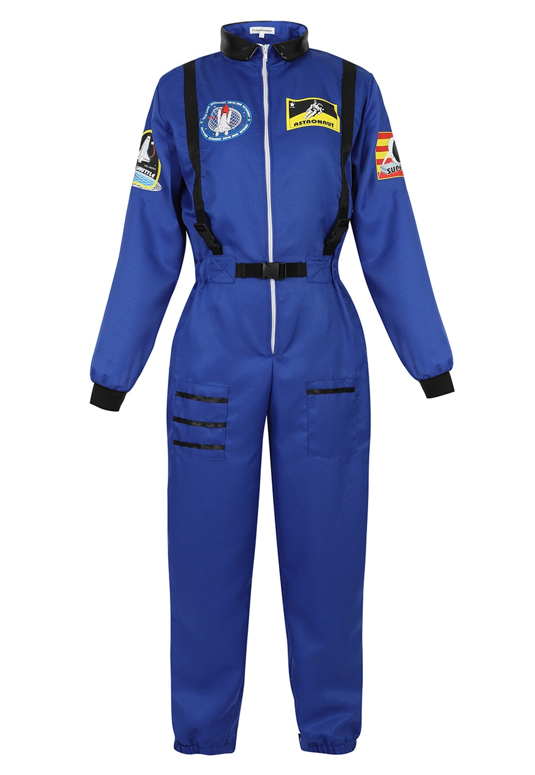 Astronaut Costume Space Suit for Adult Cosplay Costumes Zipper Halloween Costume Couple Flight Jumpsuit Plus Size Uniform