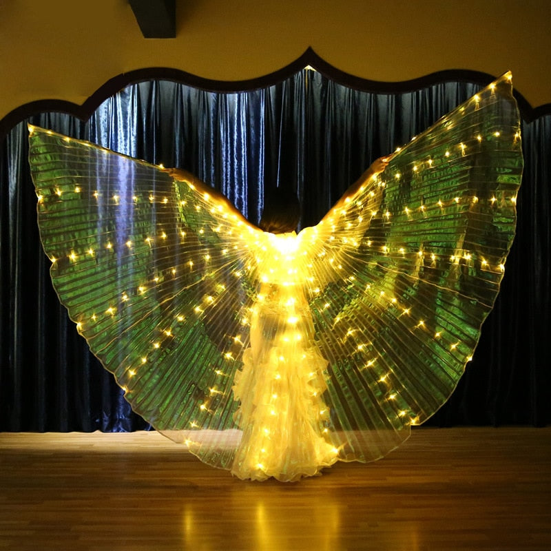 Belly Dance Isis Wings Led Isis Wings Belly Dance Accessory Wings Costume Butterfly Wings Adult With Sticks Bag For Adult