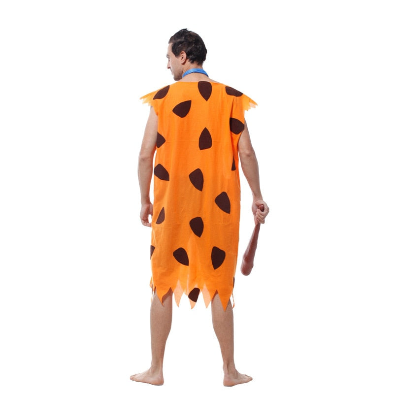 Umorden Purim Carnival Party Halloween Costumes Adult Man Primitive Savages Costume Men Fred Flintstones Stone Age Cosplay