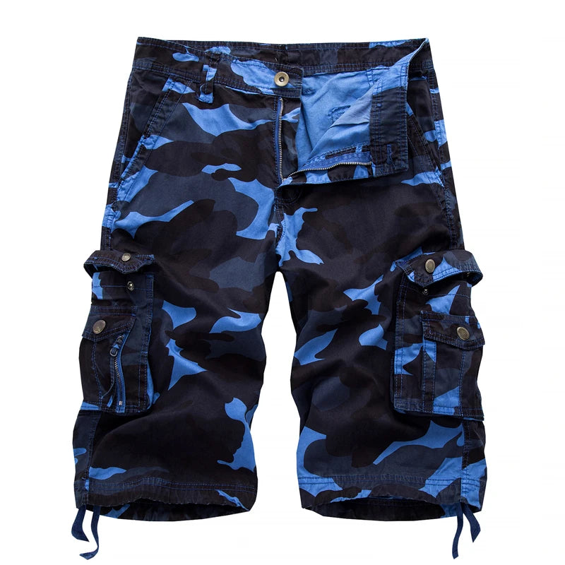 Camo Cargo Shorts-Multi-Pocket