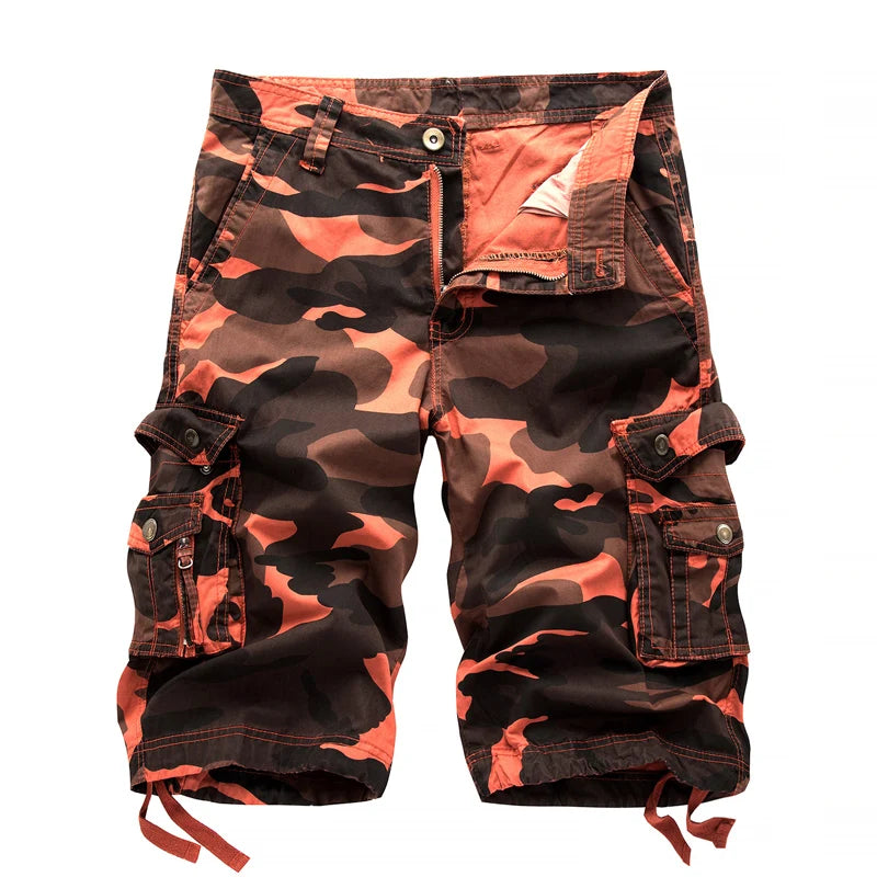 Camo Cargo Shorts-Multi-Pocket