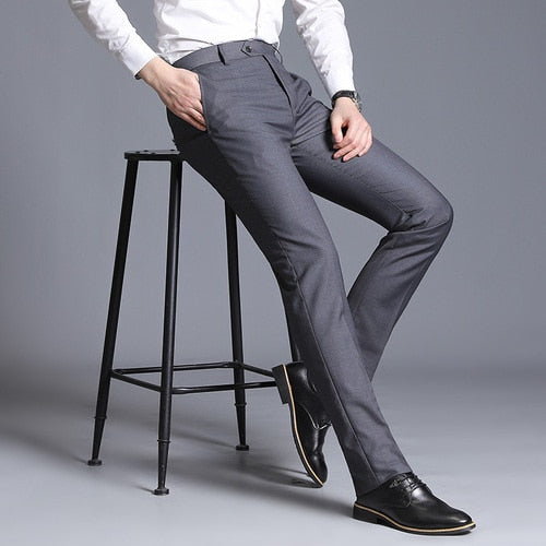 Men Suit Pants 2022 Mens Thin Dress Pants Straight Business Office Trousers Man Formal Pants Classic Male Pantalon Hombre 38