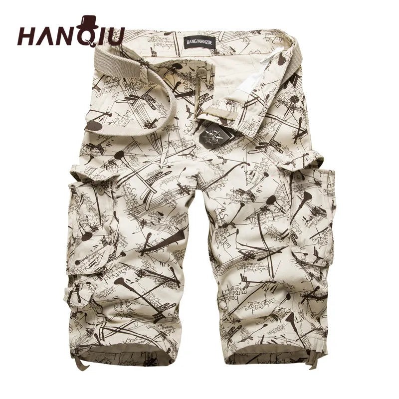 2024 Summner Cotton Mens Cargo Shorts-Camo