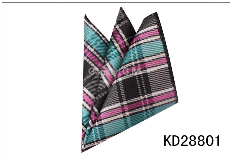 Men Pocket Square Suits Hanky For Men Plaid Mens Handkerchiefs Casual Suit Square Handkerchief Towels For Party 23 cm x 23 cm