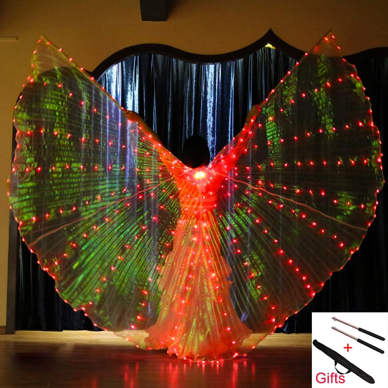 Belly Dance Isis Wings Led Isis Wings Belly Dance Accessory Wings Costume Butterfly Wings Adult With Sticks Bag For Adult