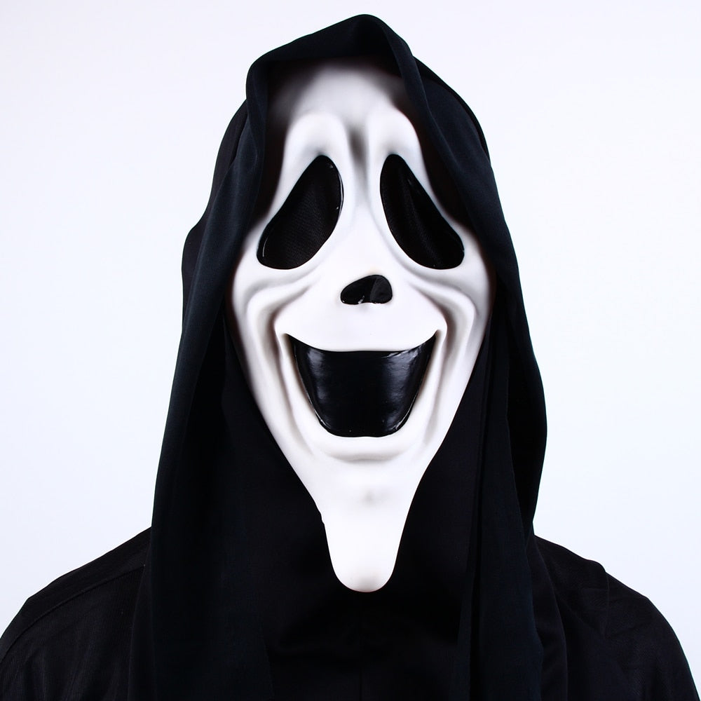 Ghost Face Scream Movie Horror Mask Halloween Killer Cosplay Adult Costume Accessories Props