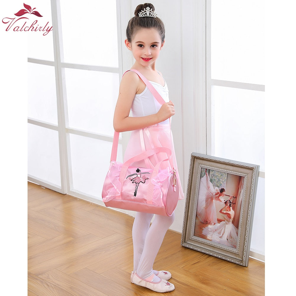 Ballet Dance Bags Pink  Girls Sports Dance Kids Backpack Baby Barrels Package Bag Costume Clothes Shoes Dress  Handbag