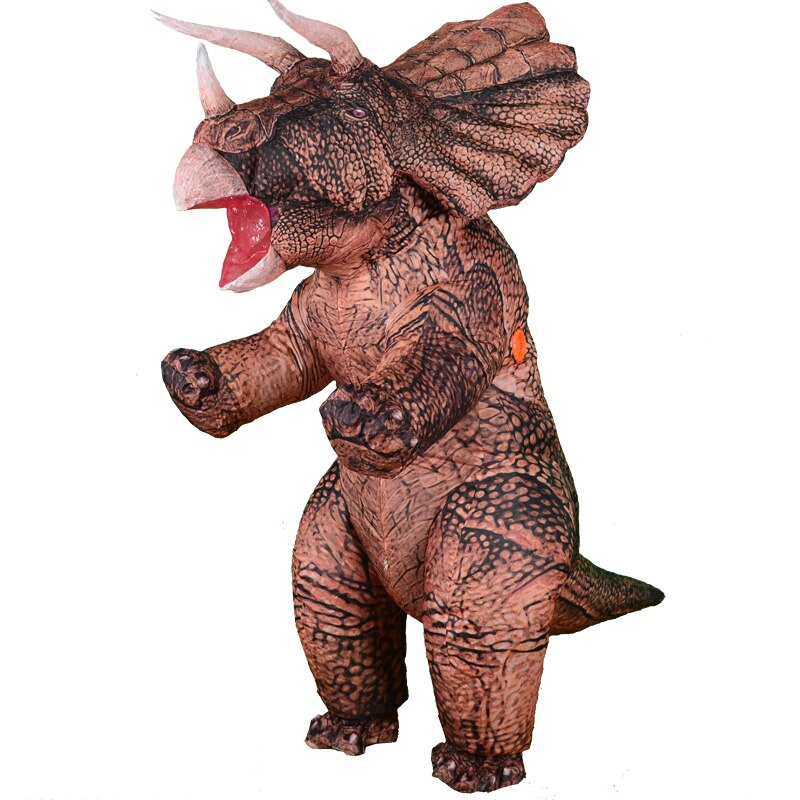 Cosplay Inflatable Dinosaur Triceratops Ride on TREX Animal Mascot Anime for Adult Men Women Fancy suit Halloween Costume