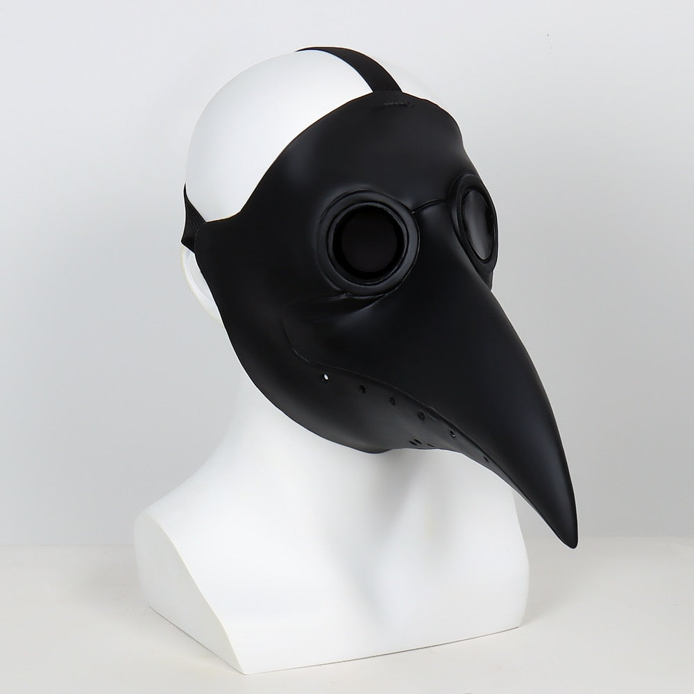 Plague Doctor Mask Cosplay Anime Latex Face Masks Long Nose Bird Beak Steampunk Halloween Masque Costume Props