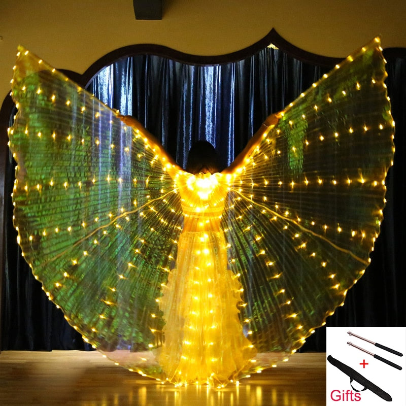 Belly Dance Isis Wings Led Isis Wings Belly Dance Accessory Wings Costume Butterfly Wings Adult With Sticks Bag For Adult