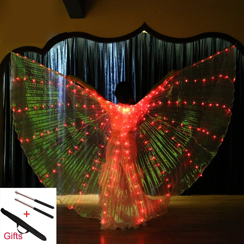 Belly Dance Isis Wings Led Isis Wings Belly Dance Accessory Wings Costume Butterfly Wings Adult With Sticks Bag For Adult