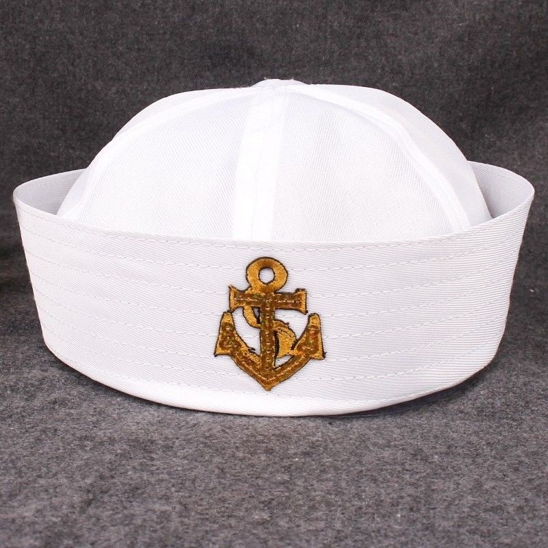 Military Hats Sailor Cap White Captain Navy Marine Caps with Anchor Army Hats For Women Men Child Fancy Cosplay Hat Accessories