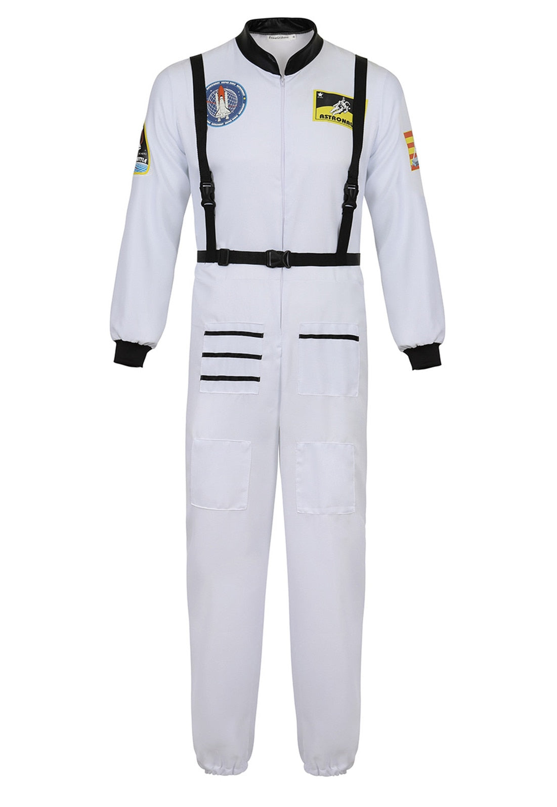 Astronaut Costume Space Suit for Adult Cosplay Costumes Zipper Halloween Costume Couple Flight Jumpsuit Plus Size Uniform