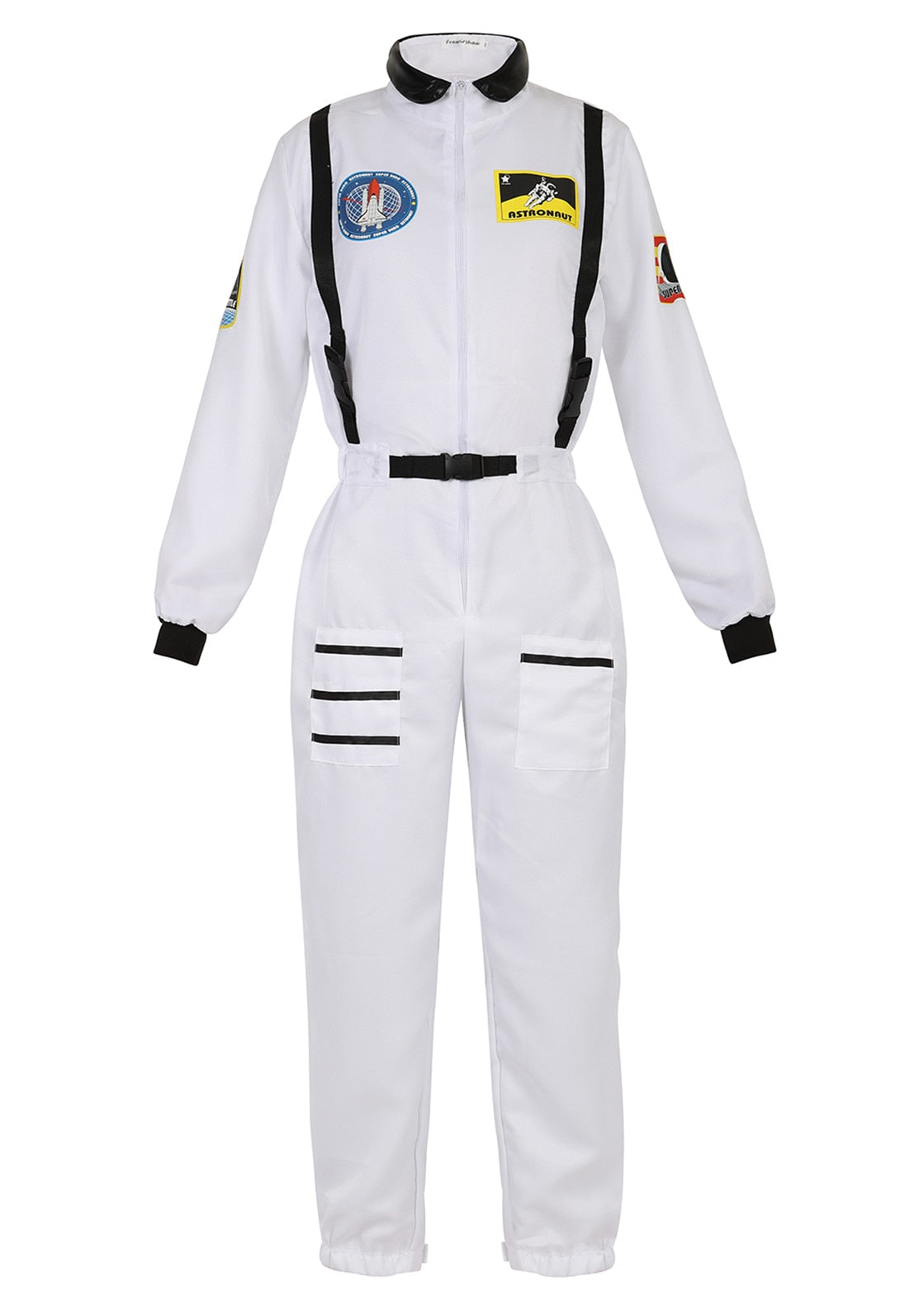 Astronaut Costume Space Suit for Adult Cosplay Costumes Zipper Halloween Costume Couple Flight Jumpsuit Plus Size Uniform