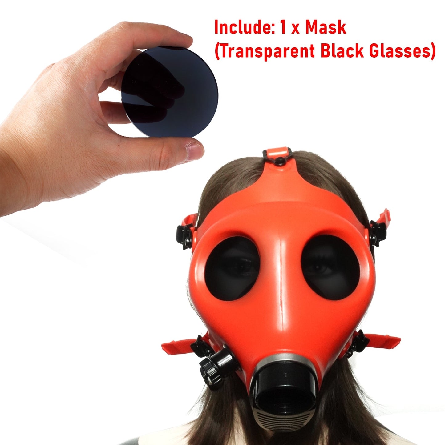 Ftshist Silica Gel Gas Mask Fetish Latex Rubber Mask Hood Breath Control Conquer Choking Headgear Cosplay Costume Party Wear