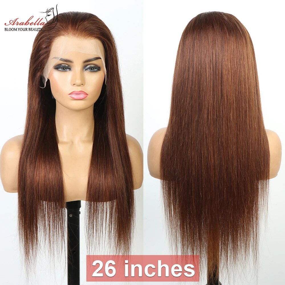 HD Lace Front 13x4 Lace Frontal Wig 100% Human Hair Wigs Arabella Remy Pre Plucked Bleached Knots Wigs For Women Human Hair